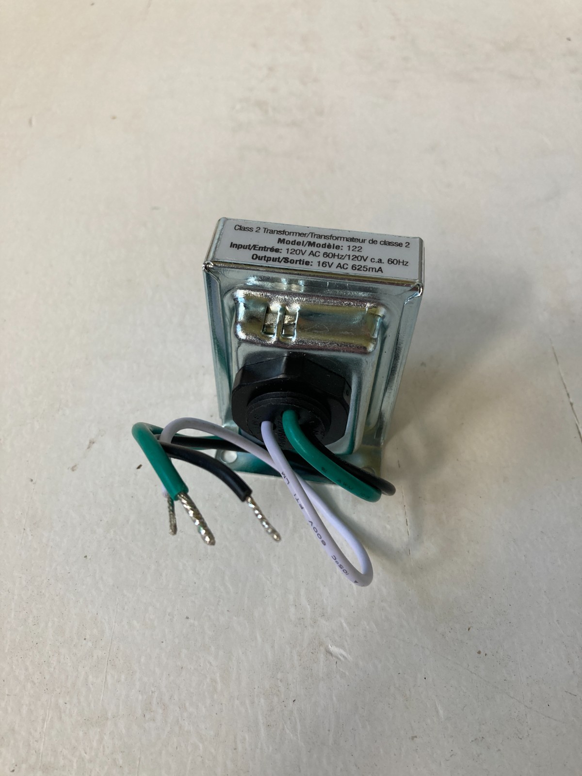 Intertek Model 122 120v 60Hz to 16V AC Transformer, New UL/CSA Certified Class 2