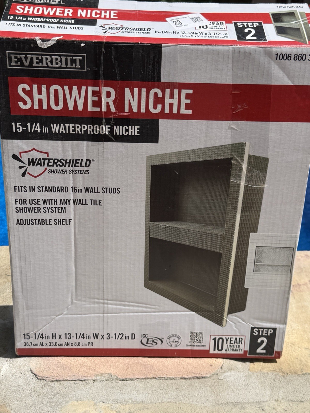 Everbilt Watershield Shower System 13.25 in. x 15.25 in. x 3.5 in. Shower Niche