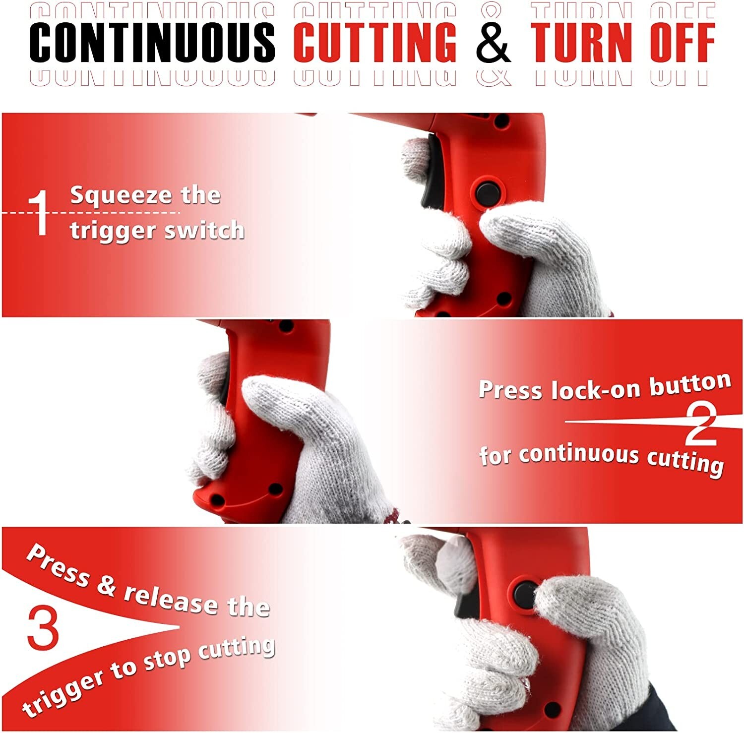 SHALL Electric Metal Cutting Shear, Corded Sheet Metal Cutter, Variable Speed