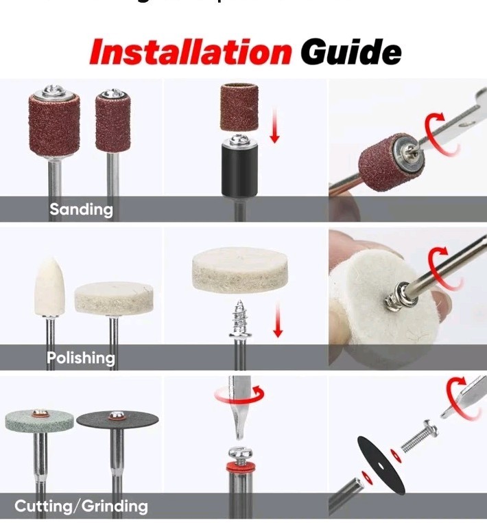 SHALL 508pc Rotary Tool Accessories Kit Multifunctional Set,Perfect for Cutting