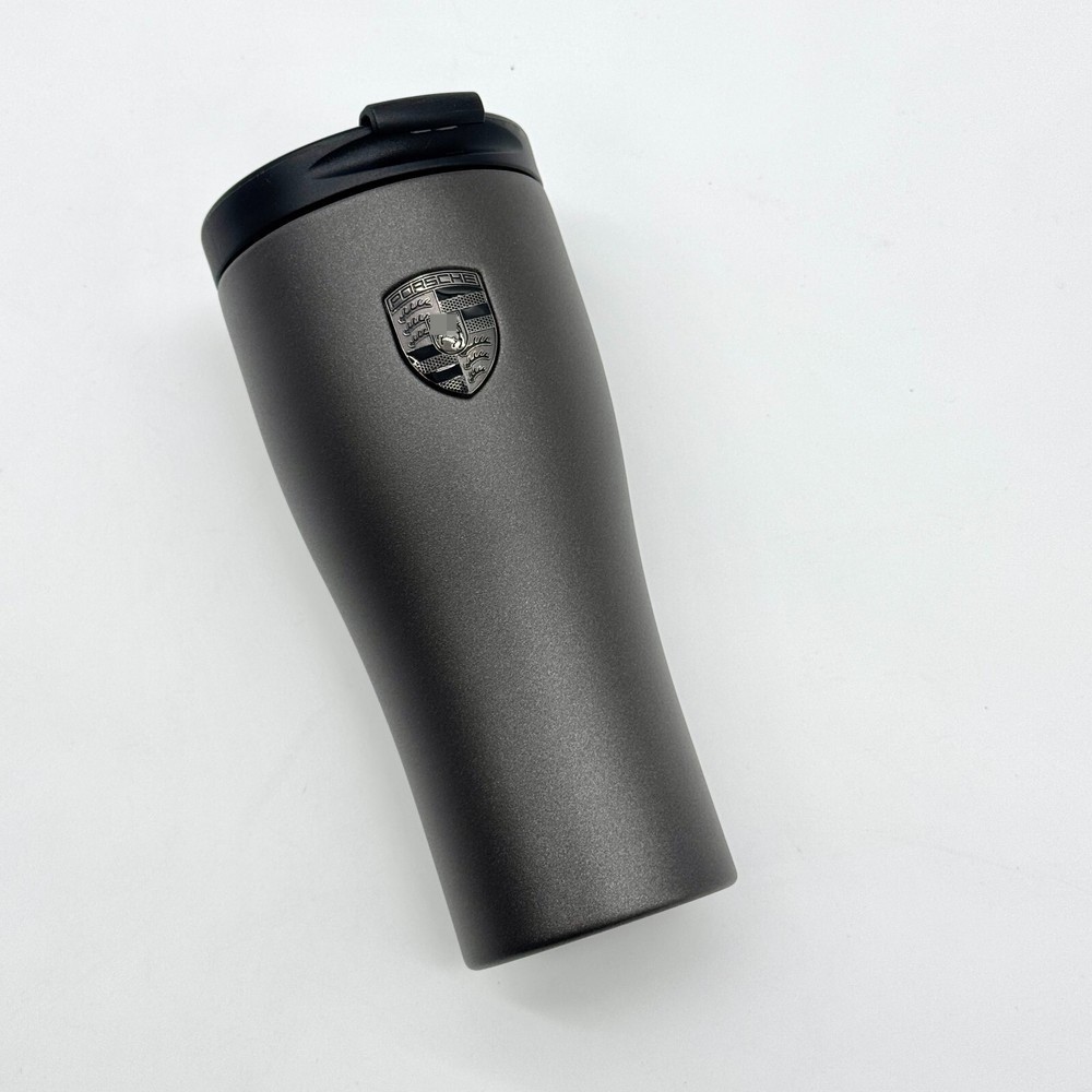 450ml Stainless Steel Travel Cup Fits Porsche Matte Gray Thermal Insulated Mug