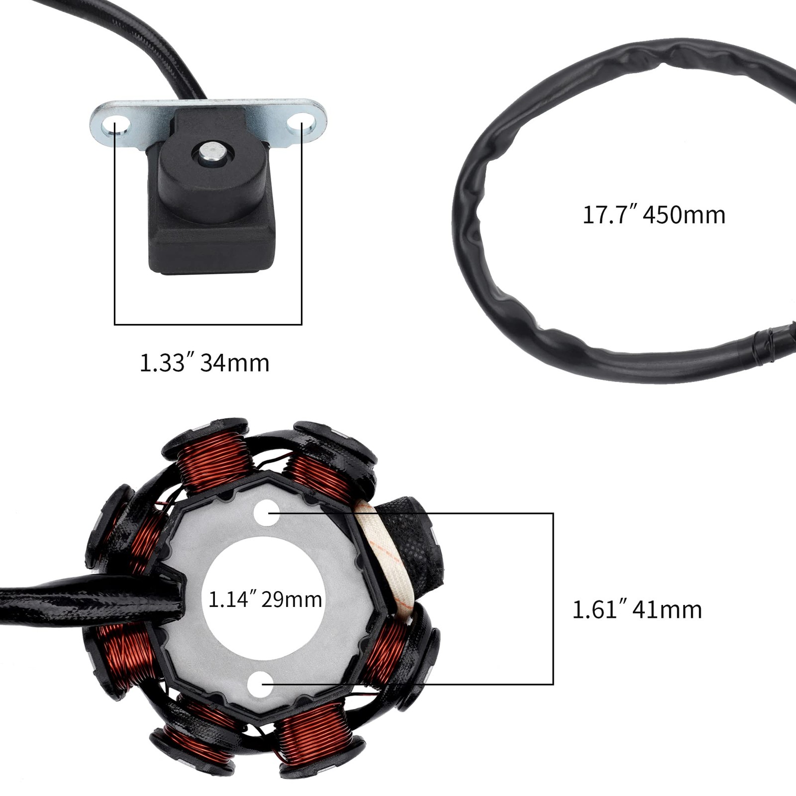 Ignition Stator Magneto 8 Coil 5 Wires for GY6 50CC 60CC 80CC ATV Scooter TAO…
