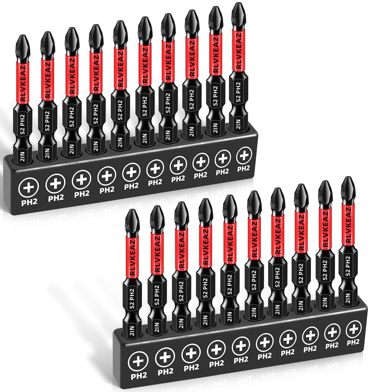 20-PCS Phillips Bits 2 Impact, Magnetic 2 Phillips Head Drill Screwdriver Bi…