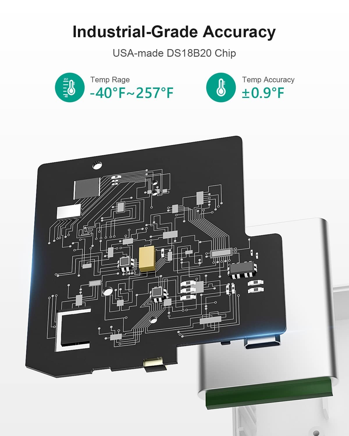 WiFi Thermometer Freezer Alarm, Email Alert, App Notification, Data Record Ex…