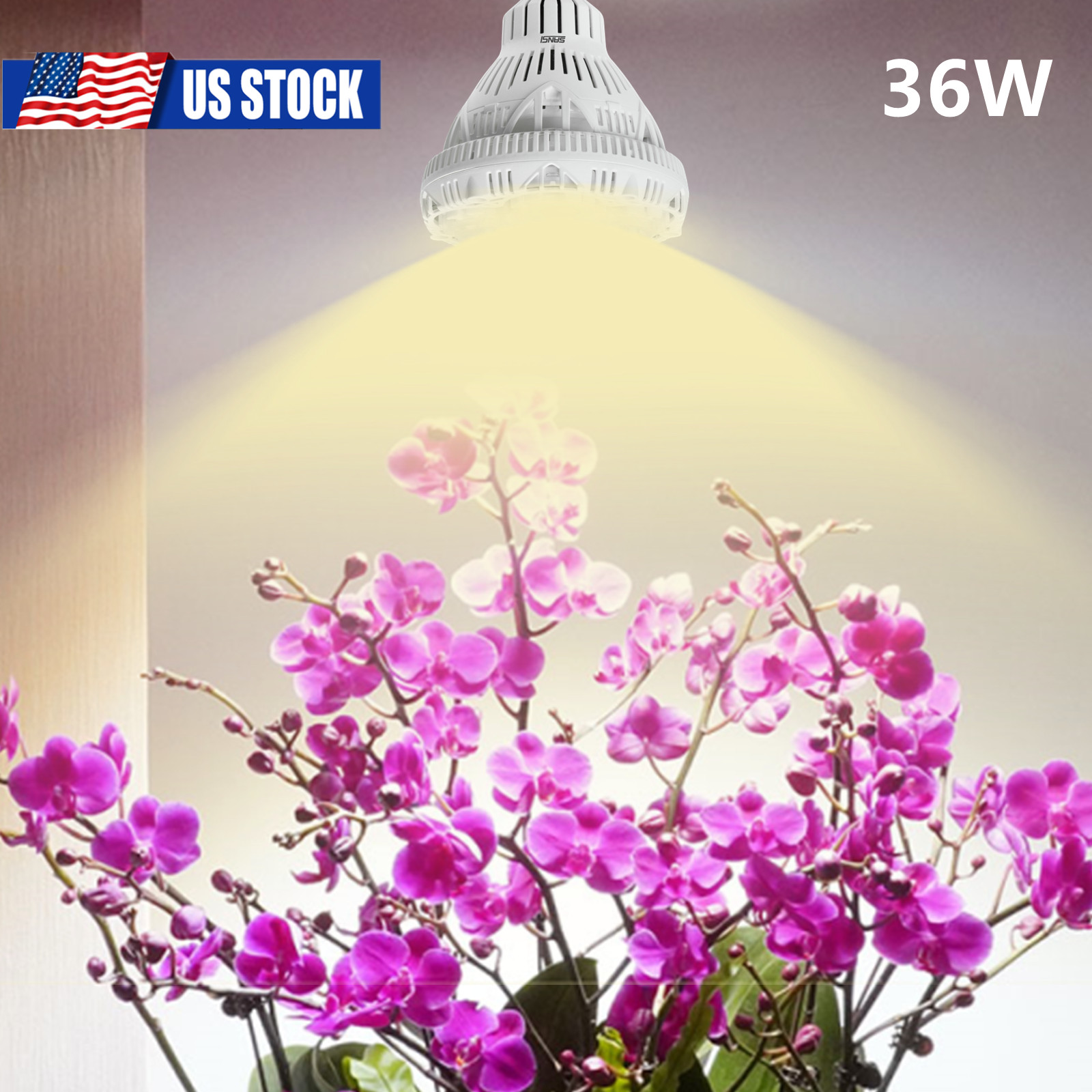 SANSI 36W LED Grow Light Full Spectrum Plant Light 400W Equiv Grow Lamp