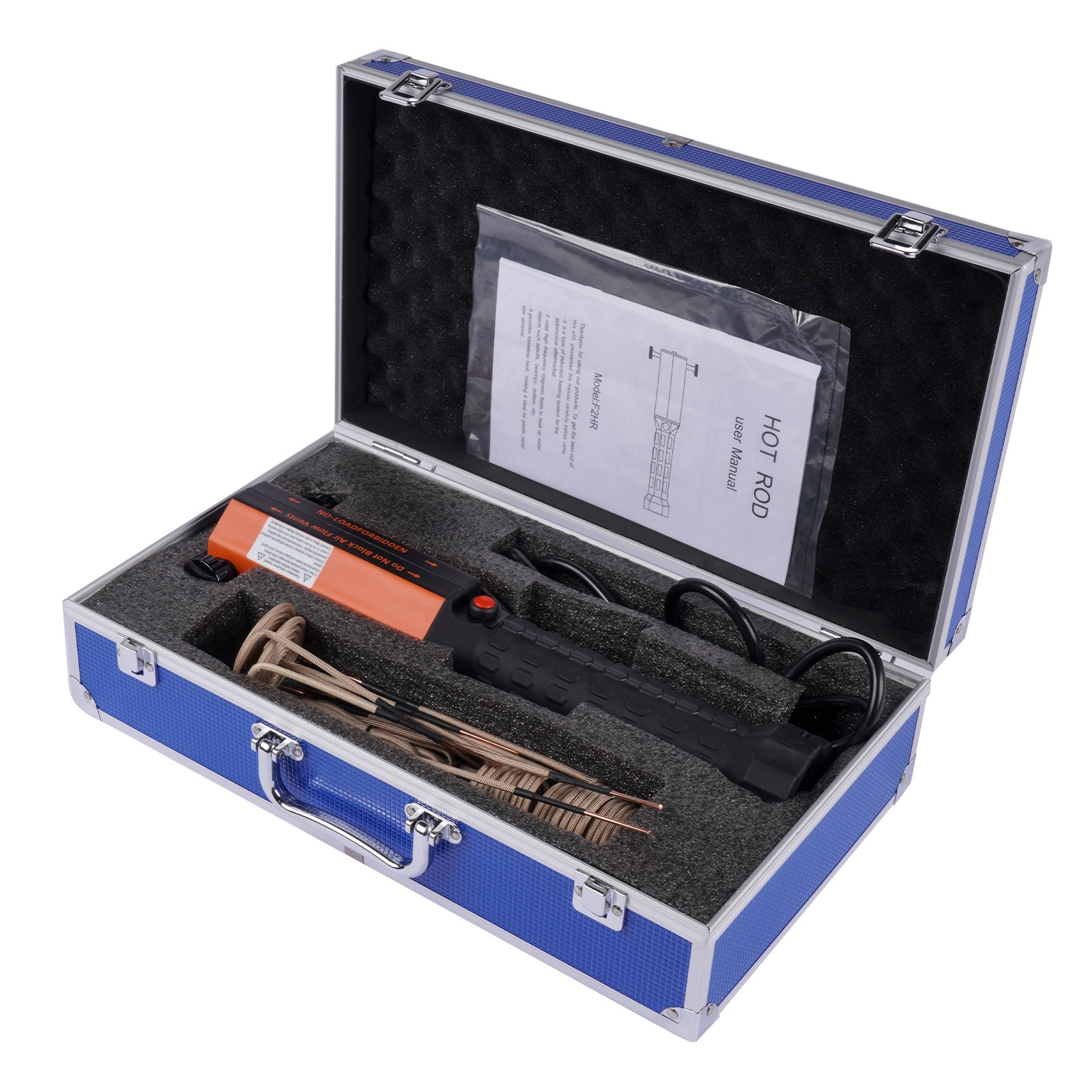 110V 1100W 1200W Magnetic Induction Heater Kit Bolt Remover Tool + 10 Coils Blue