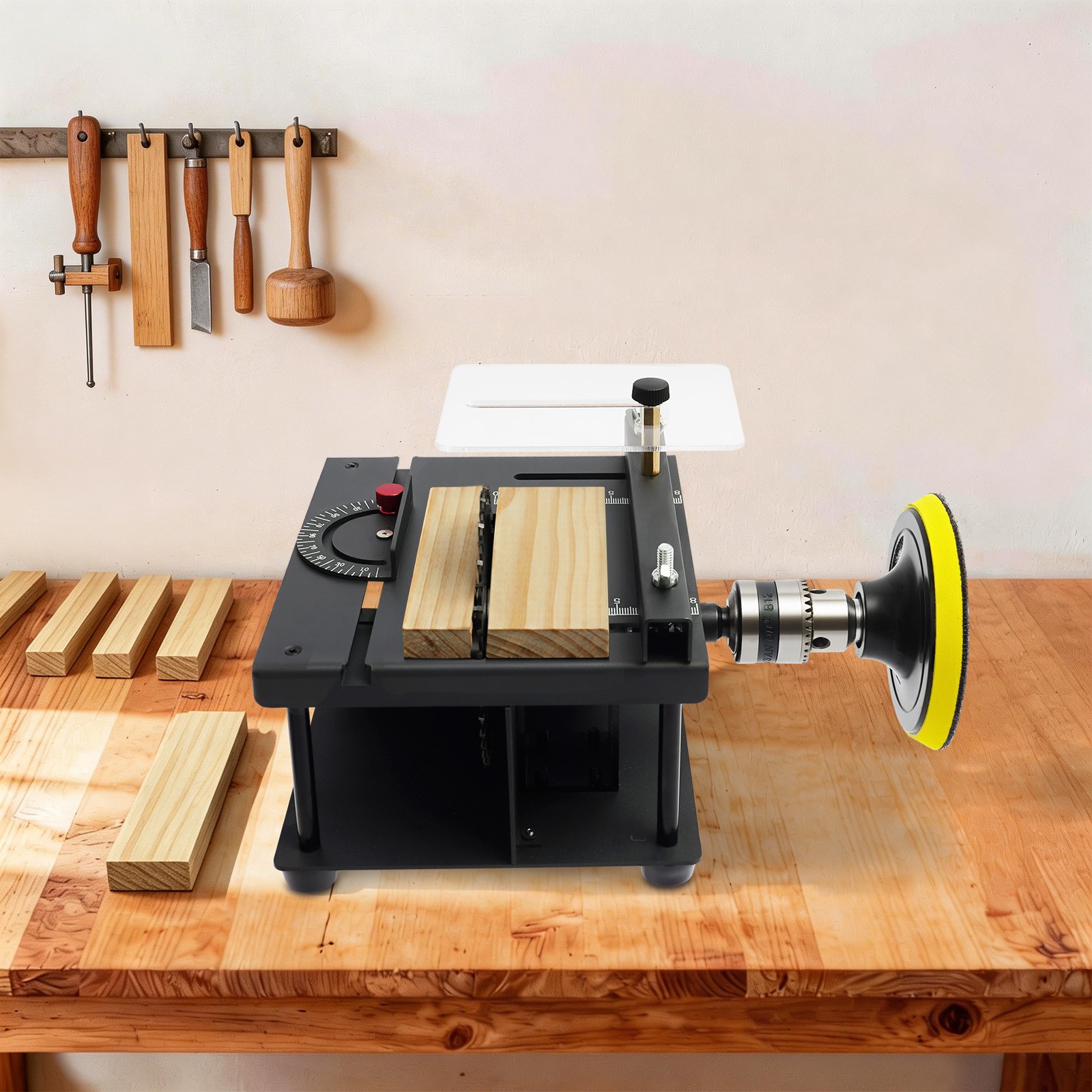 Compact Heavy Duty Table Saw Rotating Speed 1000-3000r/min Work Shop Portable US