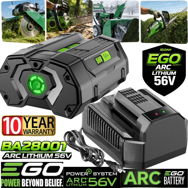 5.0Ah Lithium Battery + Charger For EGO Power+ 56V BA2800 BA2800T BA4200 BA1400