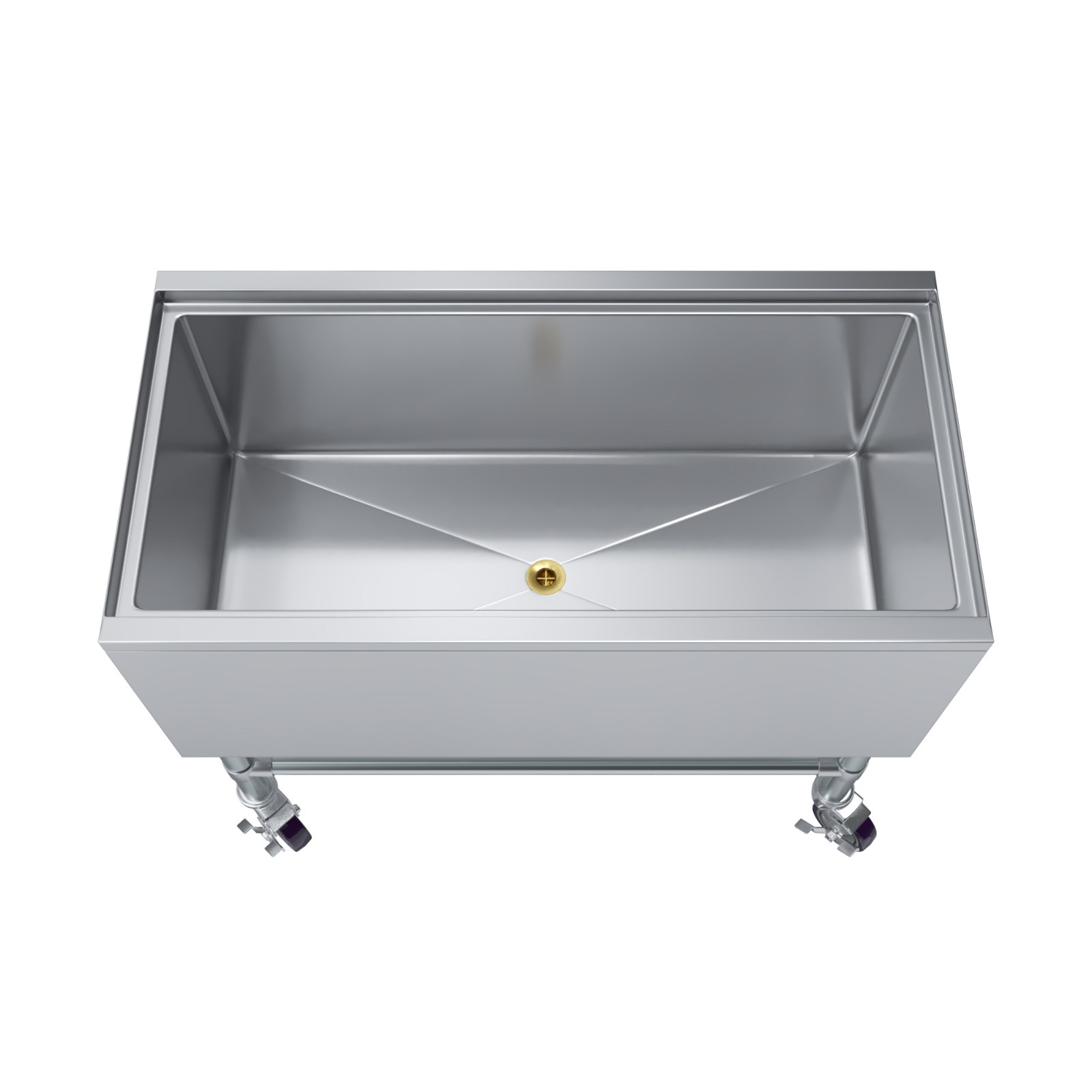 AmGood 18 in. x 36 in. Mobile Ice Bin with Sliding Lid