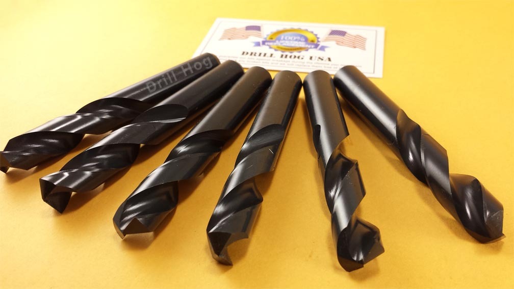 1/2″ Stubby Bit Machine Screw Length Stub Bit Drill Hog Lifetime Warranty 6 Pcs