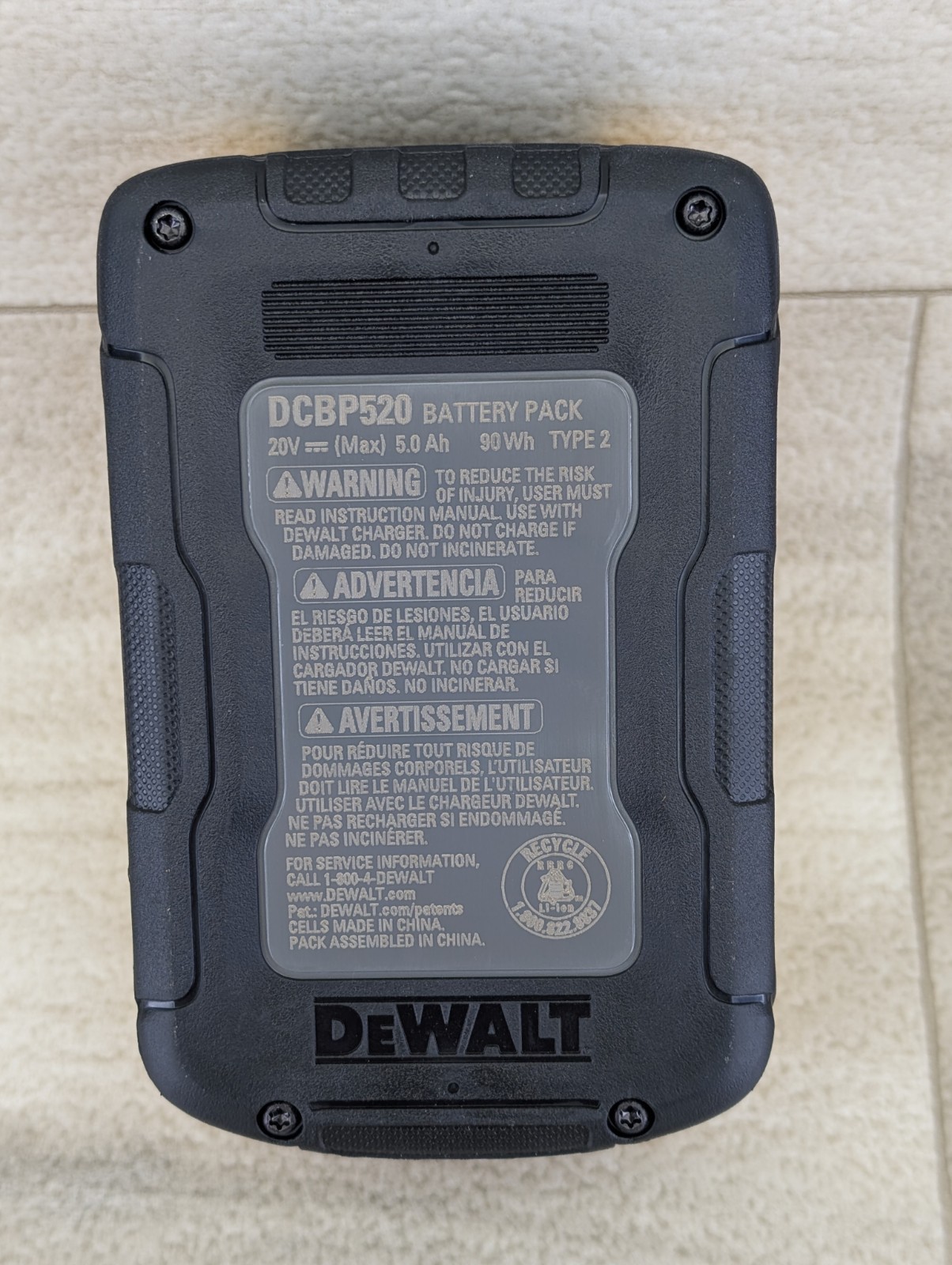 New – Open Box – DeWalt 20V MAX XR POWERSTACK 5.0 Ah 5Ah Battery DCBP520 OEM Gen