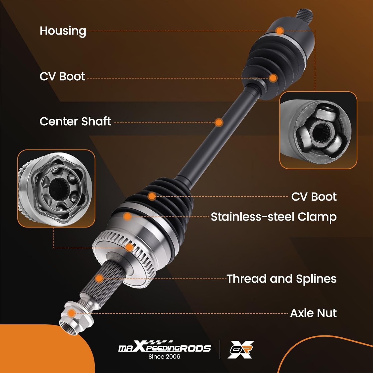 Front Left CV Axle Shaft Assembly for Hyundai Sonata Driver Side Fitment