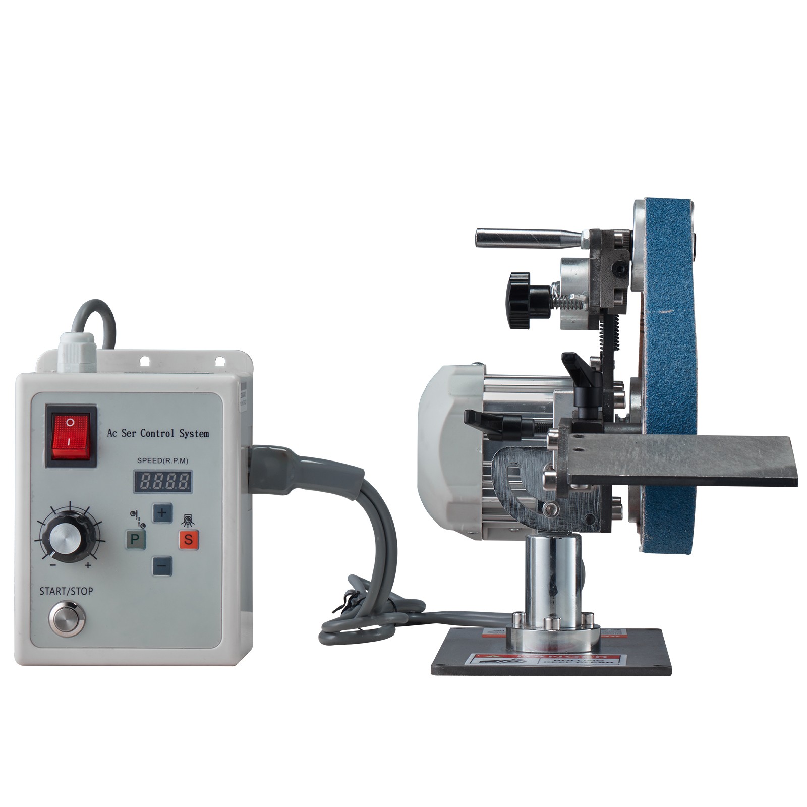 VEVOR Belt Grinder Sander 30 x 1-Inch Variable Speed with VFD 2 Grinding Moulds