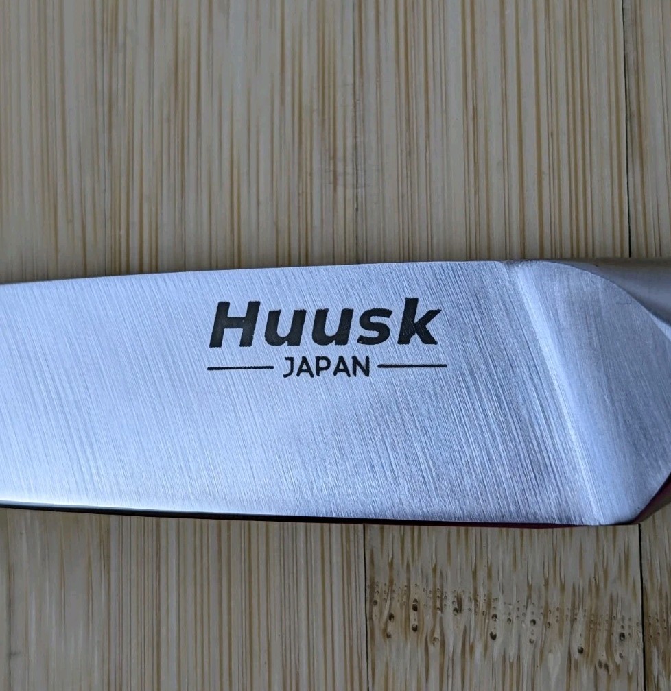 HUUSK Japan 3.5-in PARING Knife w/ HIGH-CARBON Steel Blade w/ WHITE Handle, NEW
