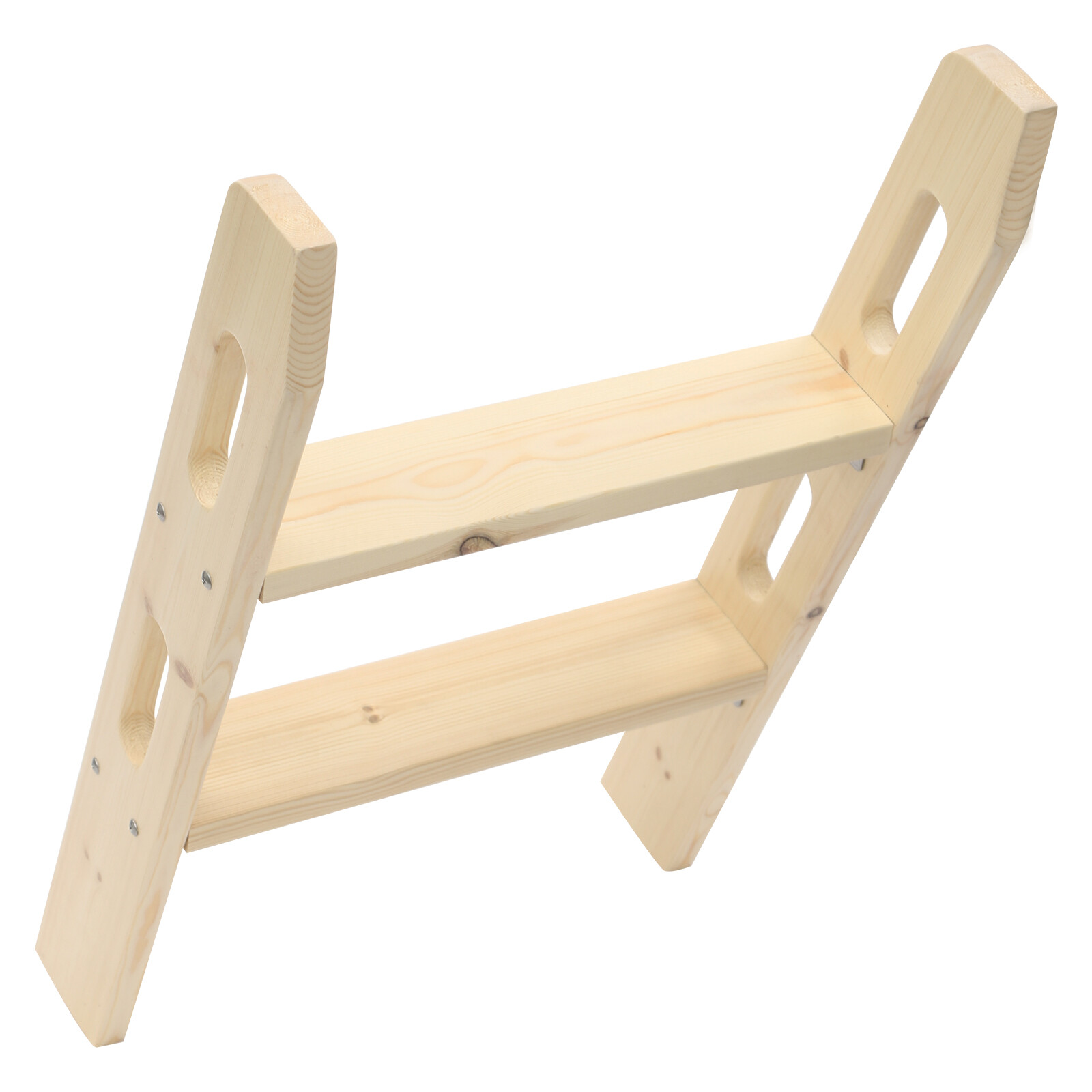 2 Steps Solid Wood Bed Ladder, Durable Step Ladder, for Dorm, Teens Adults Room
