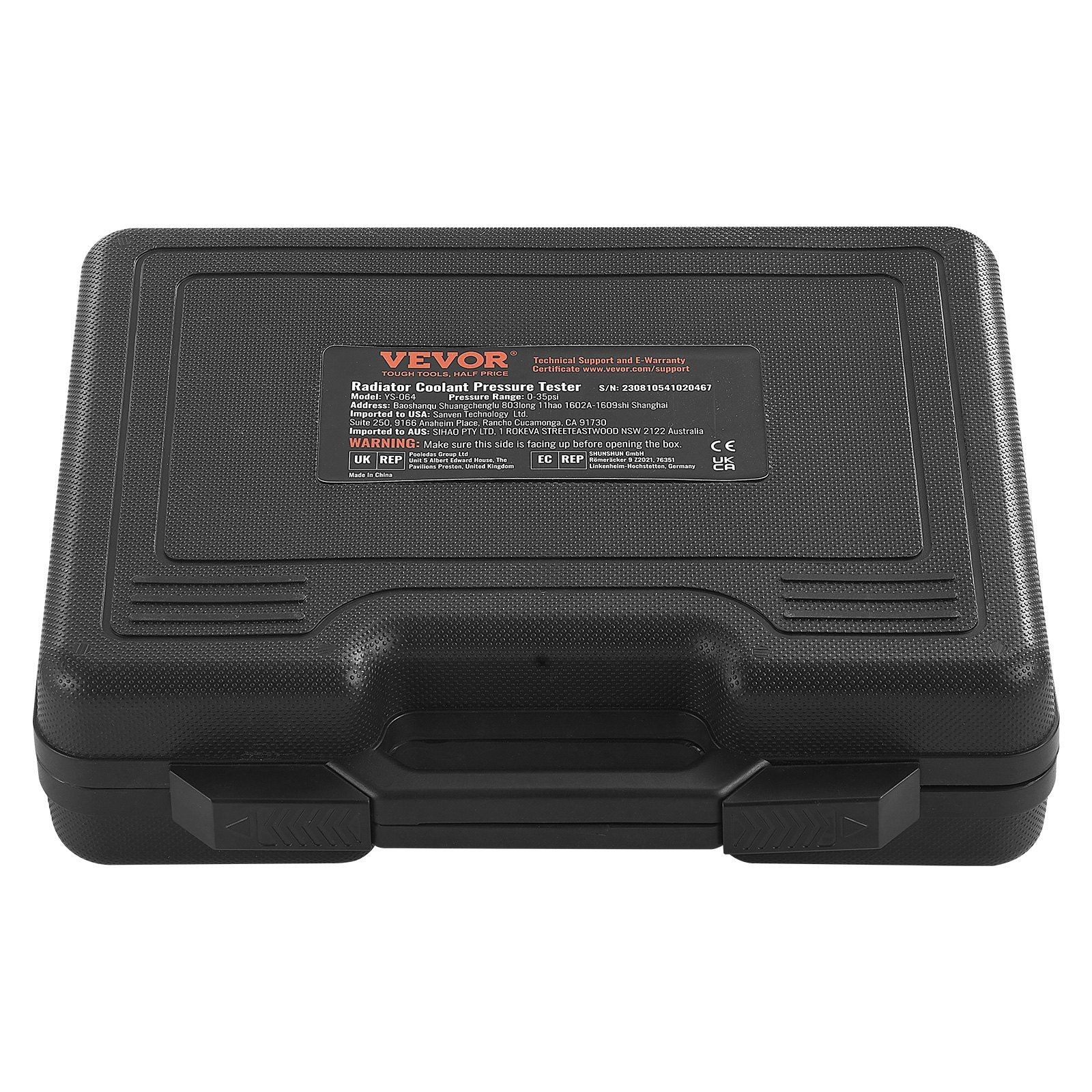 14Pcs Coolant Pressure Tester Kit with Manual Pump 0-35psi Color-Coded Adapters