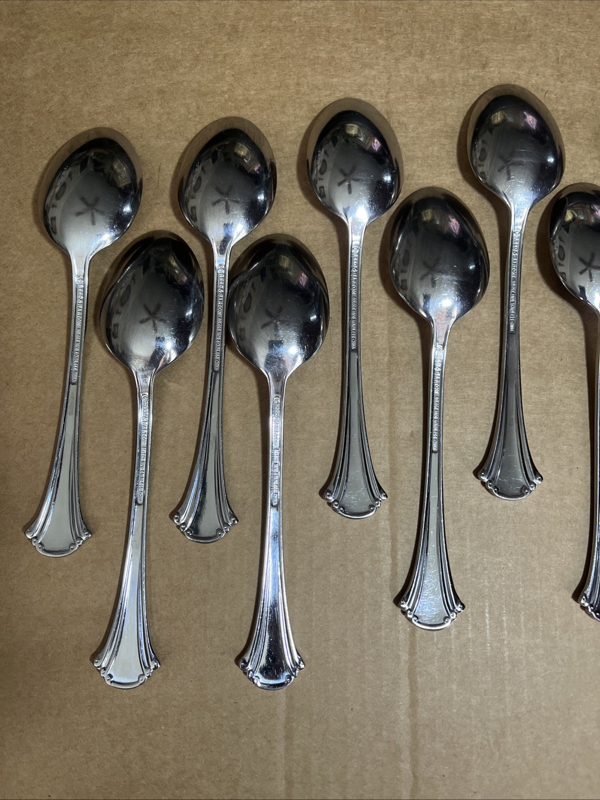 Reed & Barton 1800 18/10 Stainless Steel Soup Spoons (Set of Twelve)