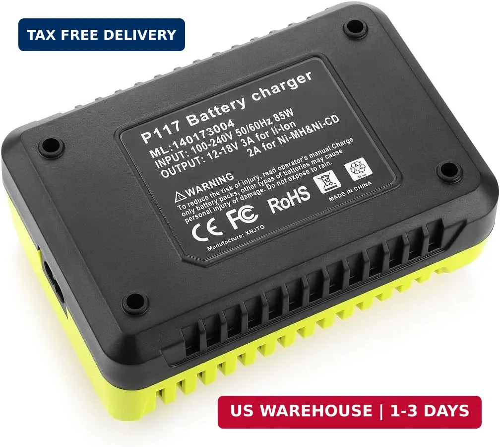 Energup 18V P117 Replacement Ryobi Charger for Li Ni-cad Ni-Mh Battery, for 18V