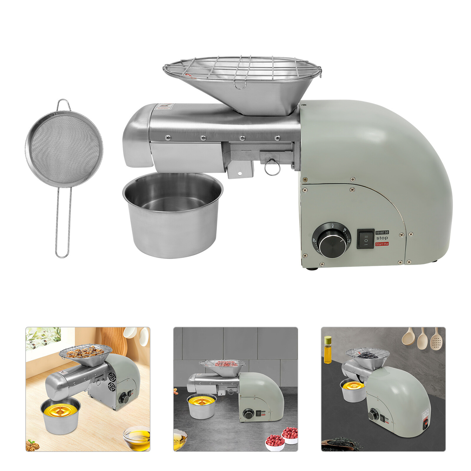 1800W Commercial Oil Stainless Steel Olive Automatic Oil Press Machine