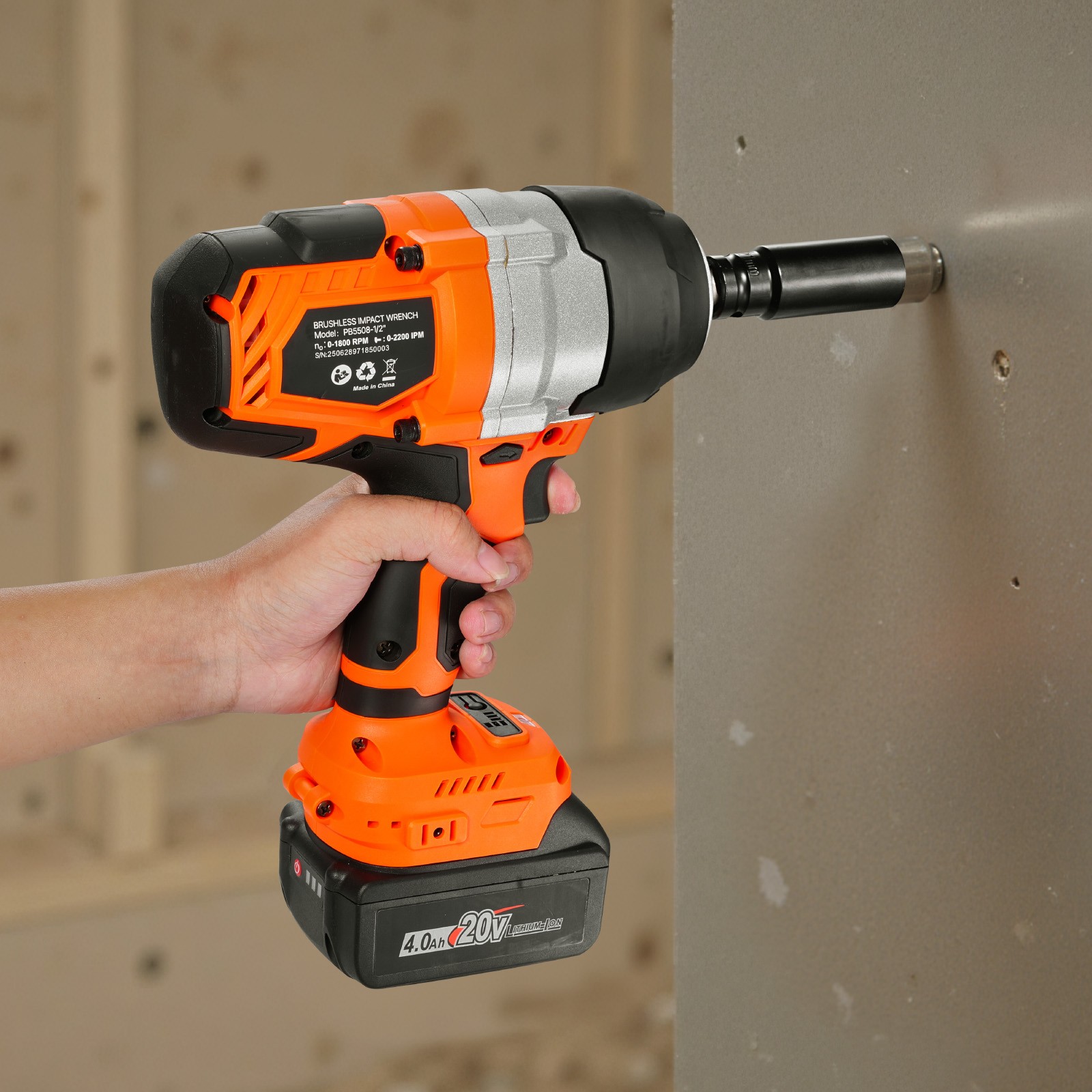 VEVOR Cordless Impact Wrench 958.8 ft-lbs High Torque 1/2 inch 2 x 4Ah Batteries