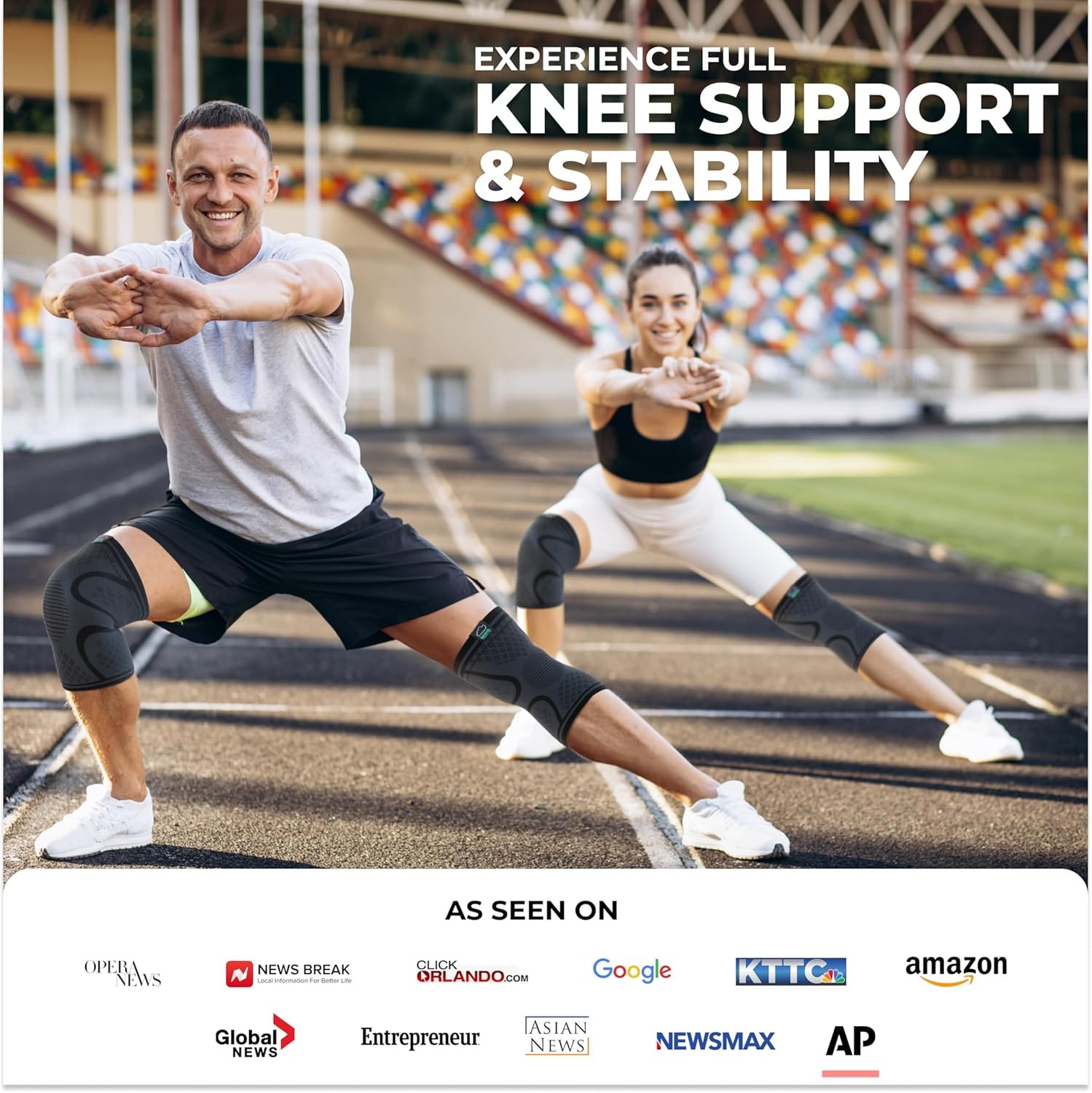 Modvel Compression Knee Brace for Women & Men – 2 Pack Knee Brace for Women…