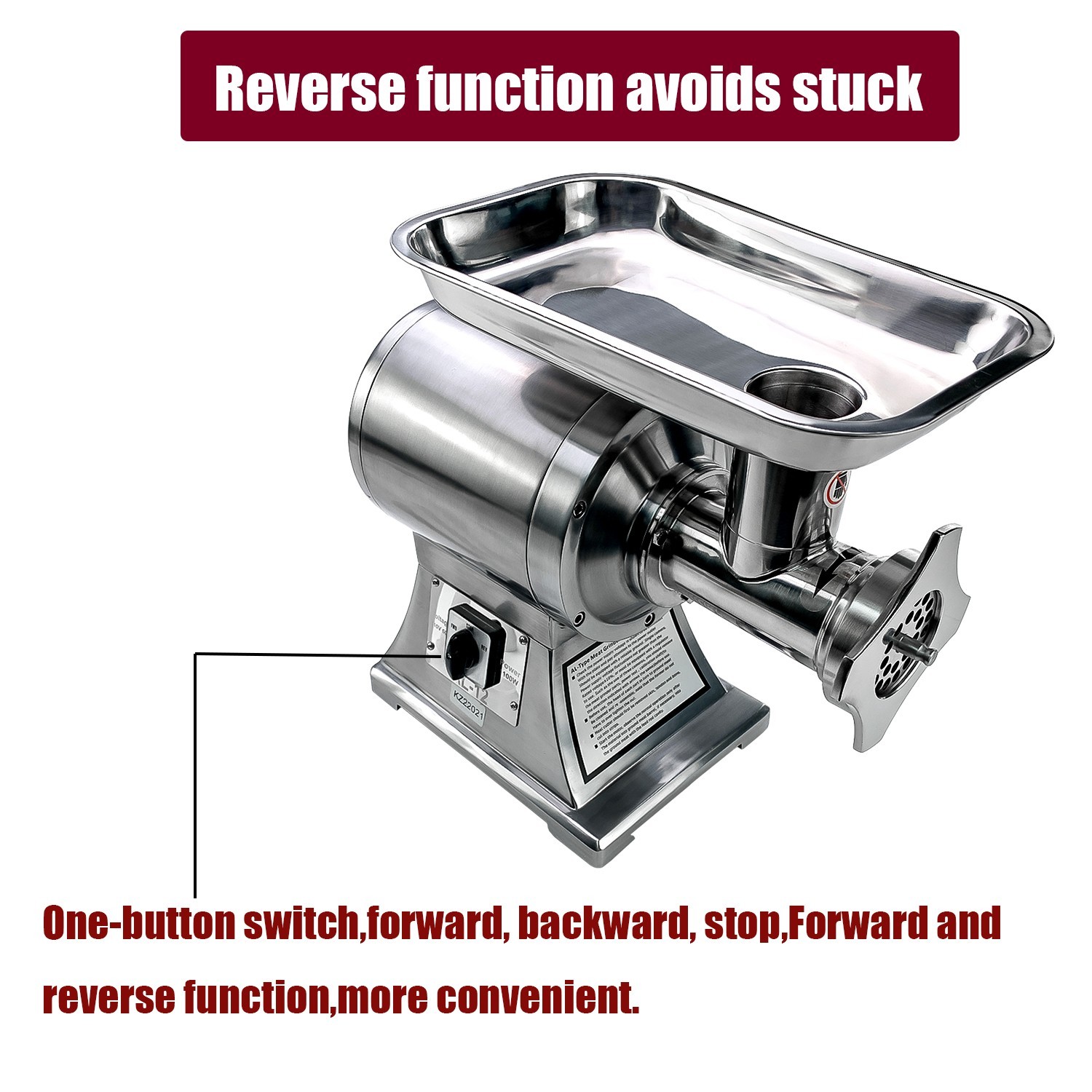 2800W Heavy Duty Commercial Electric Meat Grinder Sausage Maker Mincer Stuffer