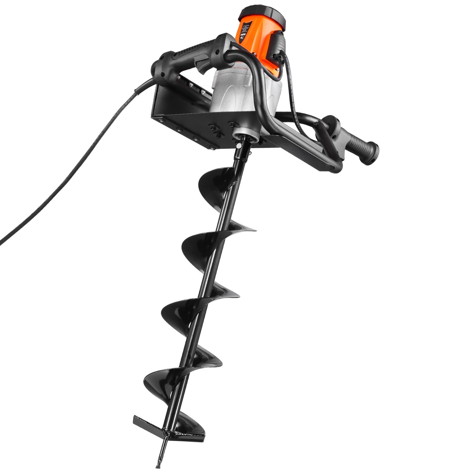 1500W Electric Post Hole Digger 5.71″ Earth Auger Bit+Extension Rod Quick Digger