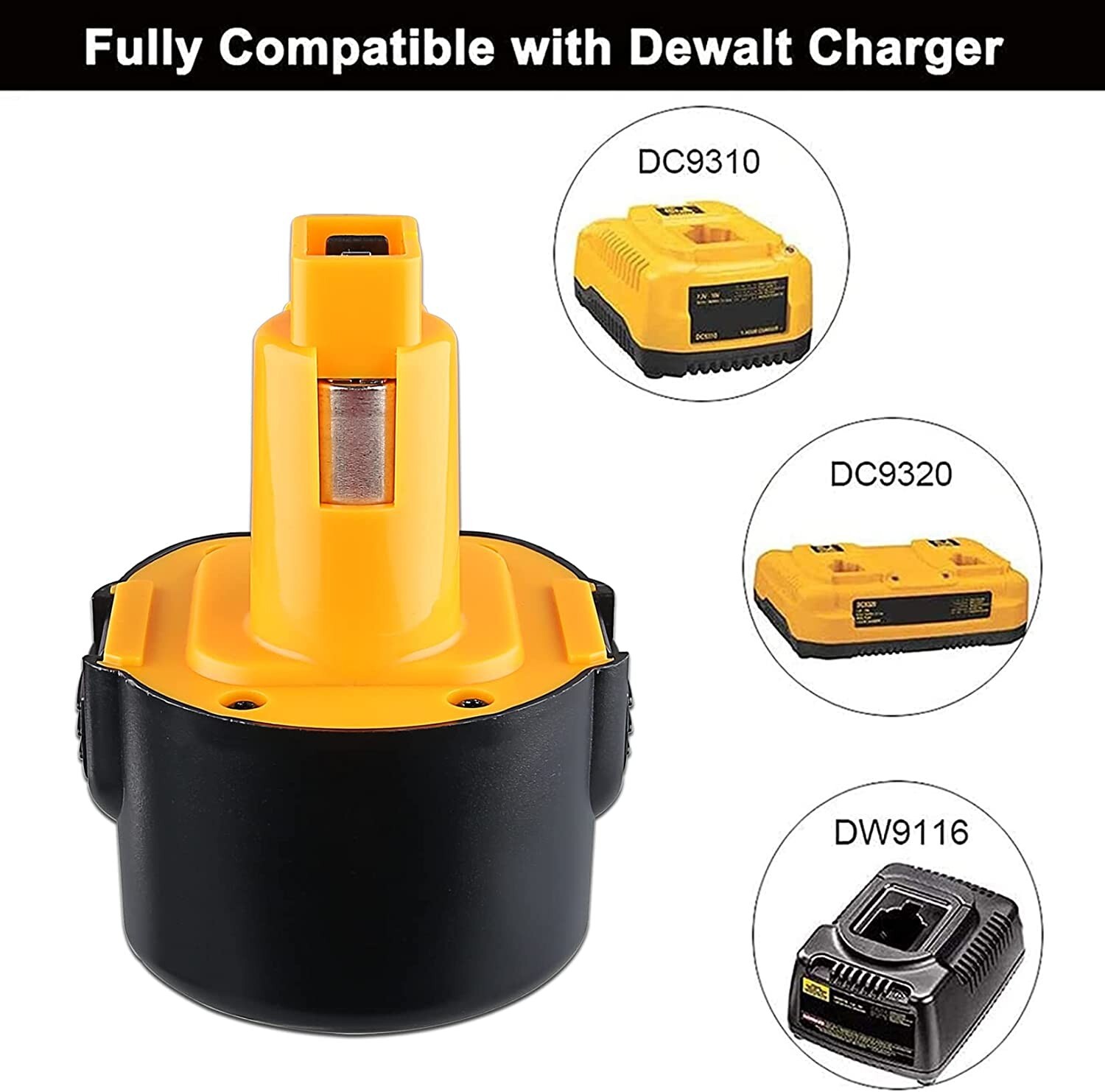 2Pack 12 Volt Replacement For DEWALT DC9071 12V Battery DW9071 DW9072 DC9740