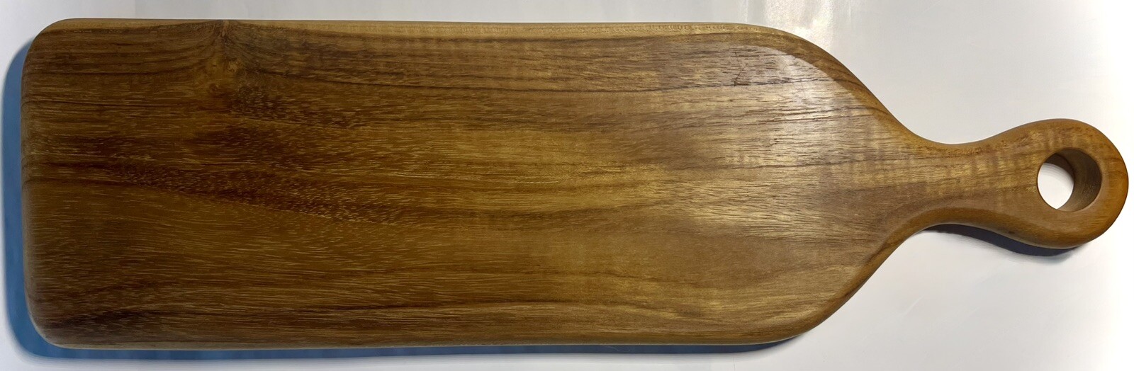 Teak Wood – One Piece Solid Teak Wood Board for Cutting, Serving, W/ Long Handle
