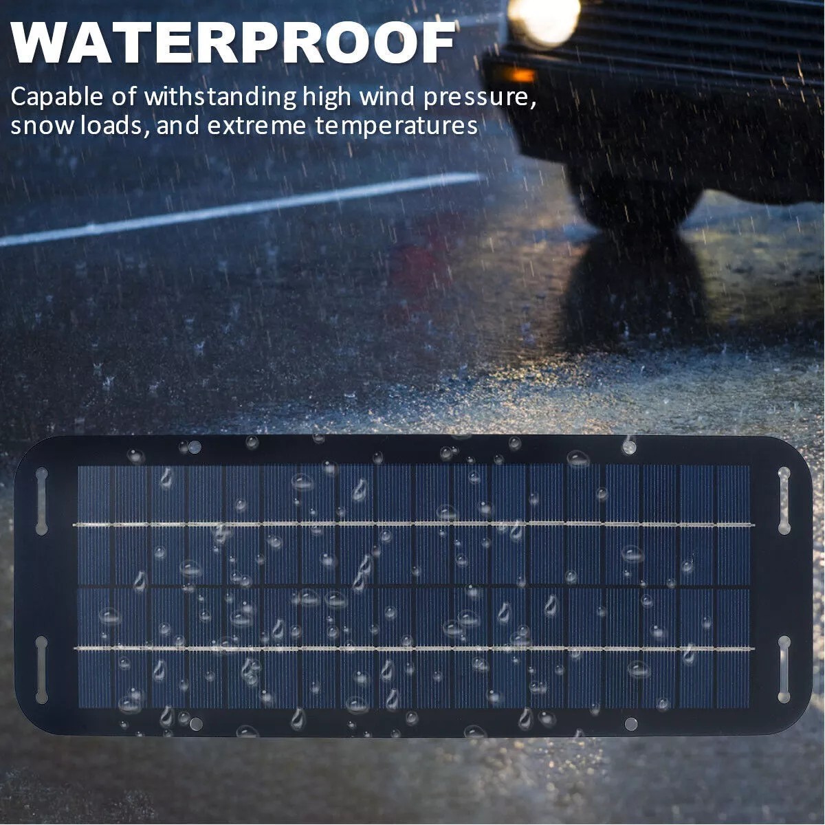 30W Solar Panel 12V Trickle Charger Battery Kit Maintainer Boat Car RV US