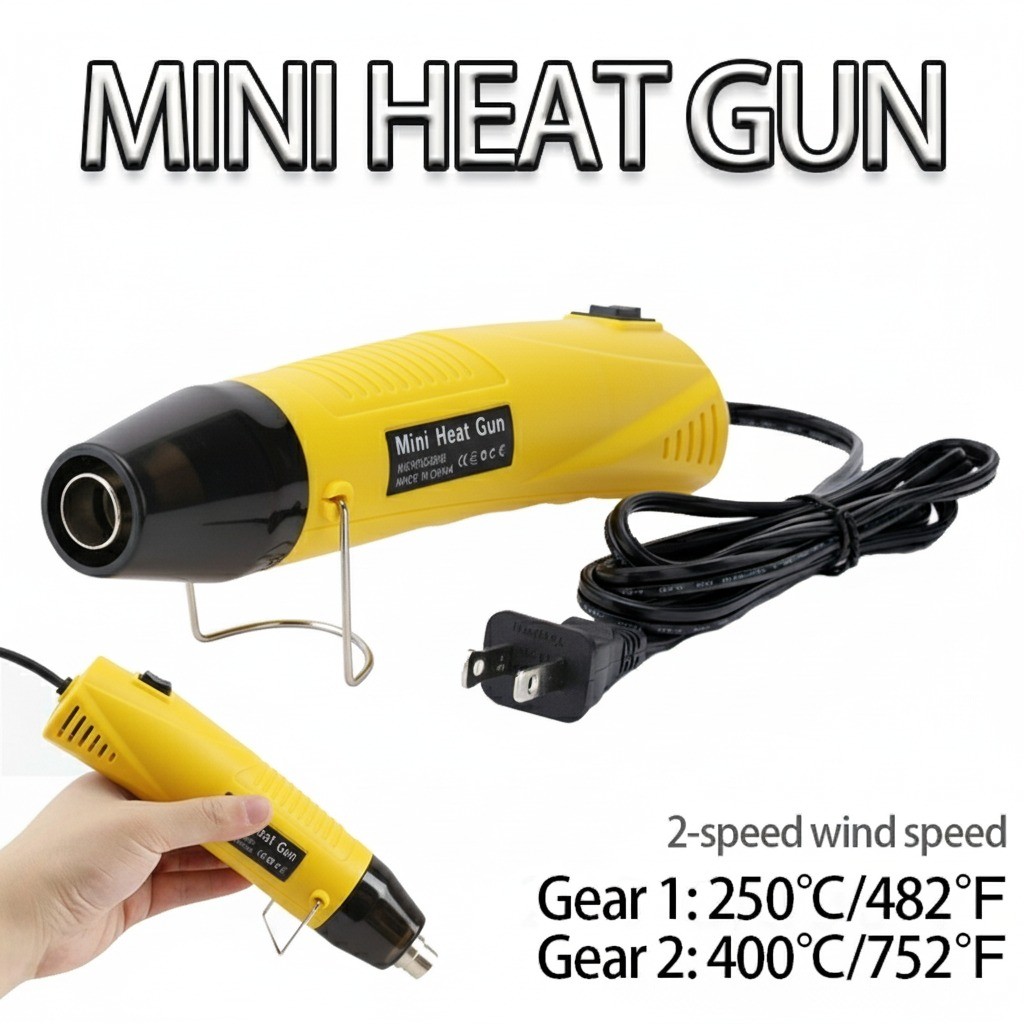 Mini Hot Air Gun for DIY Crafts Portable Heat Air Gun Tool for Embossing Shrink
