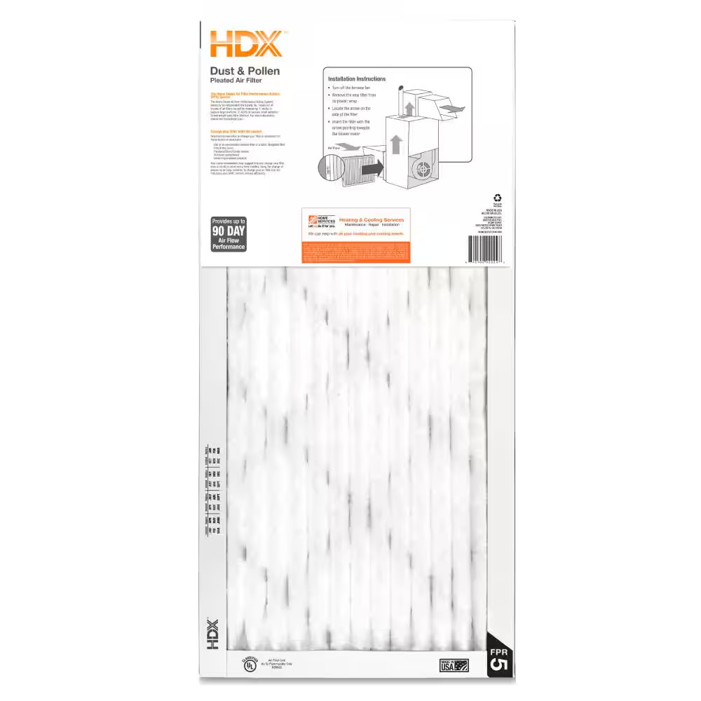 18 In. X 36 In. X 1 In. Standard Pleated Air Filter FPR 5, MERV 8