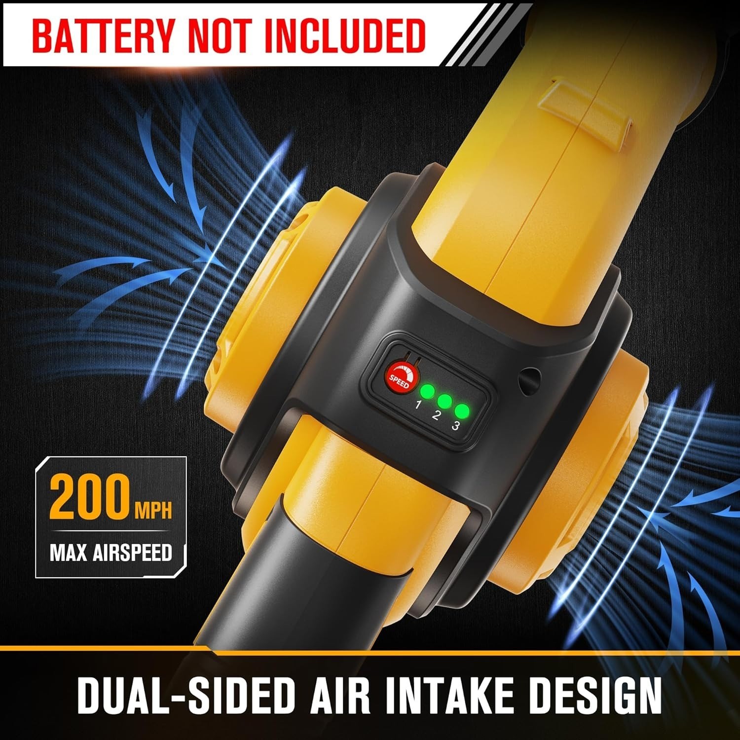 Cordless Leaf Blower Compatible with Dewalt 20V Max Battery Up to 200MPH Small E