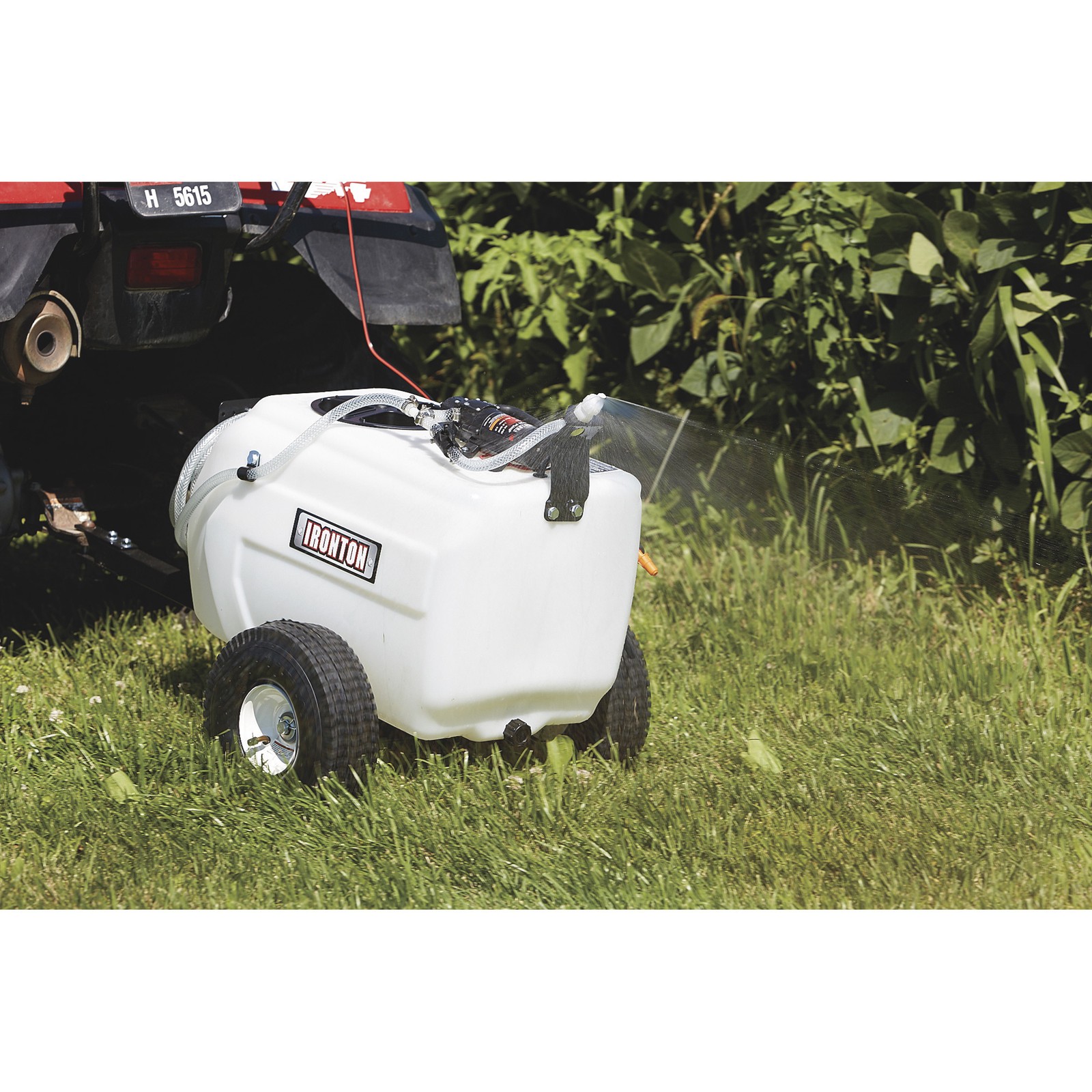 Ironton Tow-Behind Trailer Broadcast and Spot Sprayer, 13 Gallons, 1 GPM, 12