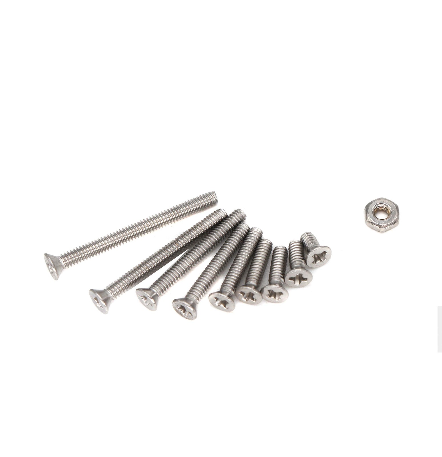 280pcs 2-56 Flat Phillips Countersunk Head Machine Screws Hex Nuts Assortment…