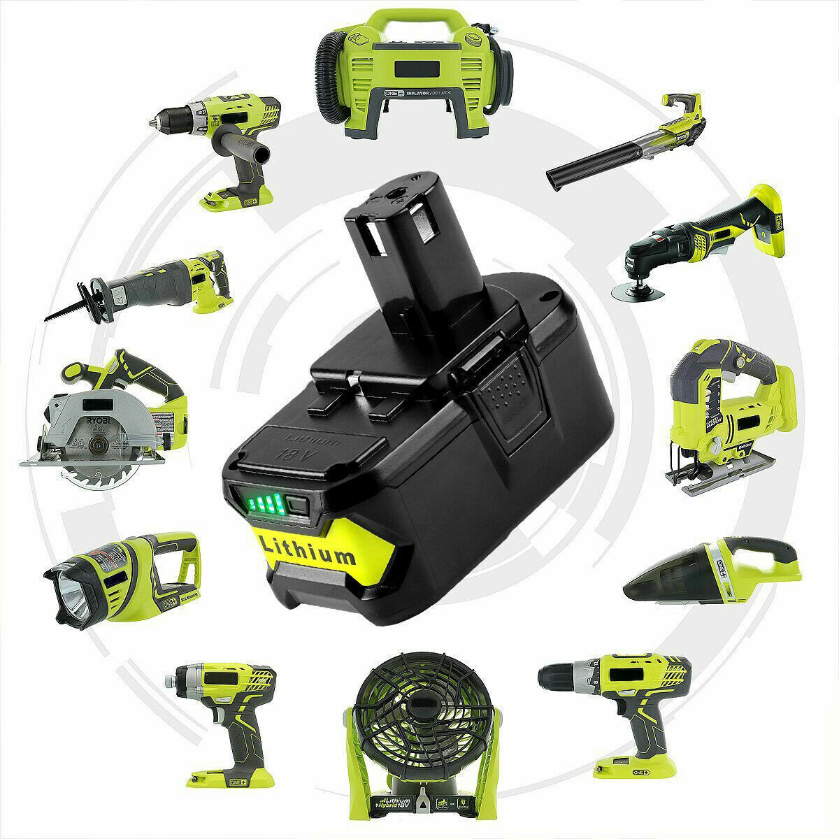 5.0Ah 18V Battery P108 One Plus For RYOBI 18 Volt High Capacity Lithium-Ion New