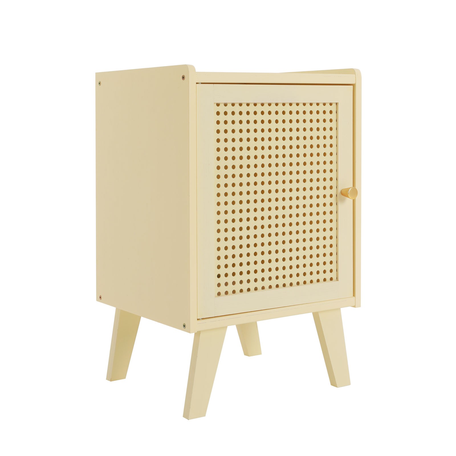 Bamboo Bedside Table End Table Storage Modern Bedside Table 12.2×11.81×20.07 in