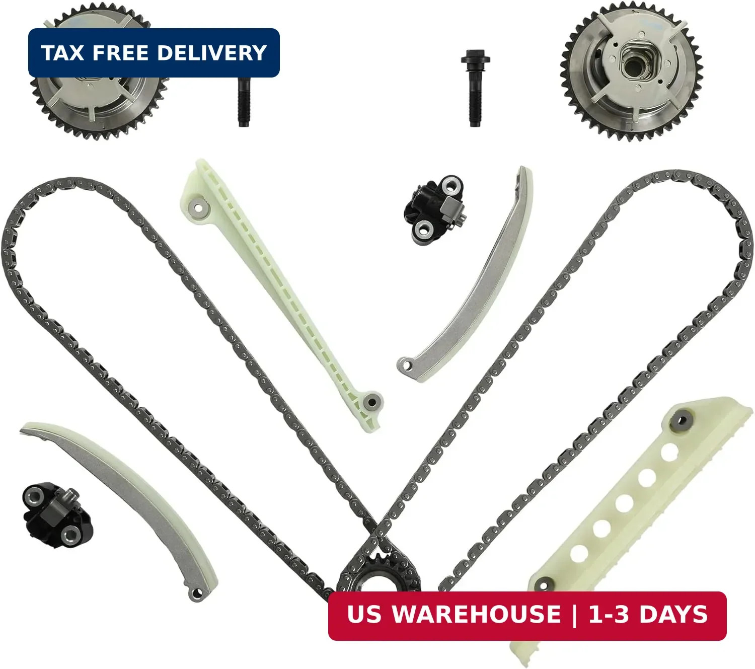 4.6 Timing Chain Kit Cam Phaser Repair Kit w/VVT Sprocket Tensioner Fit For Ford