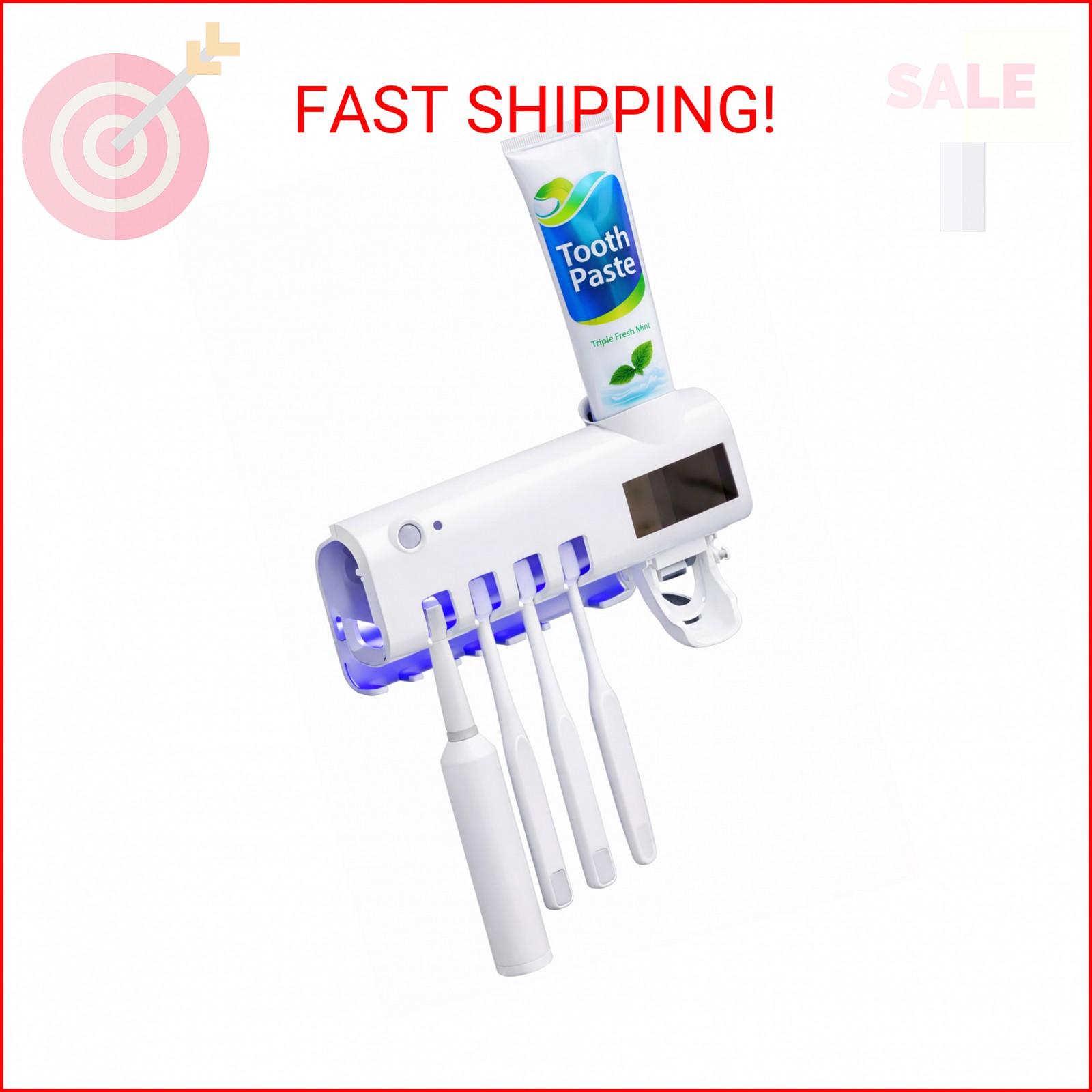THE PERFECT PART UV Light Sterilizer Toothbrush Holder Cleaner & Automatic Tooth