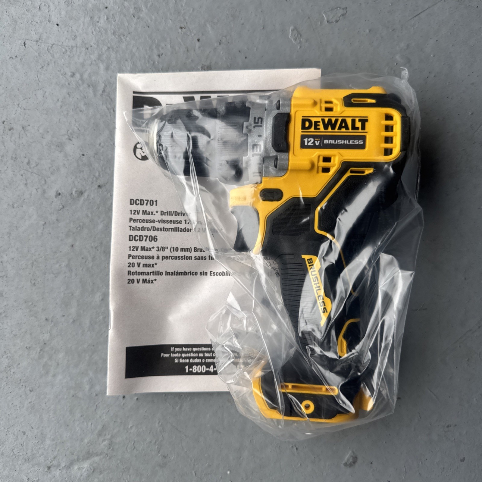 DEWALT DCD701 XTREME 12-VOLT 12V CORDLESS BRUSHLESS 3/8″ DRILL DRIVER – NEW!