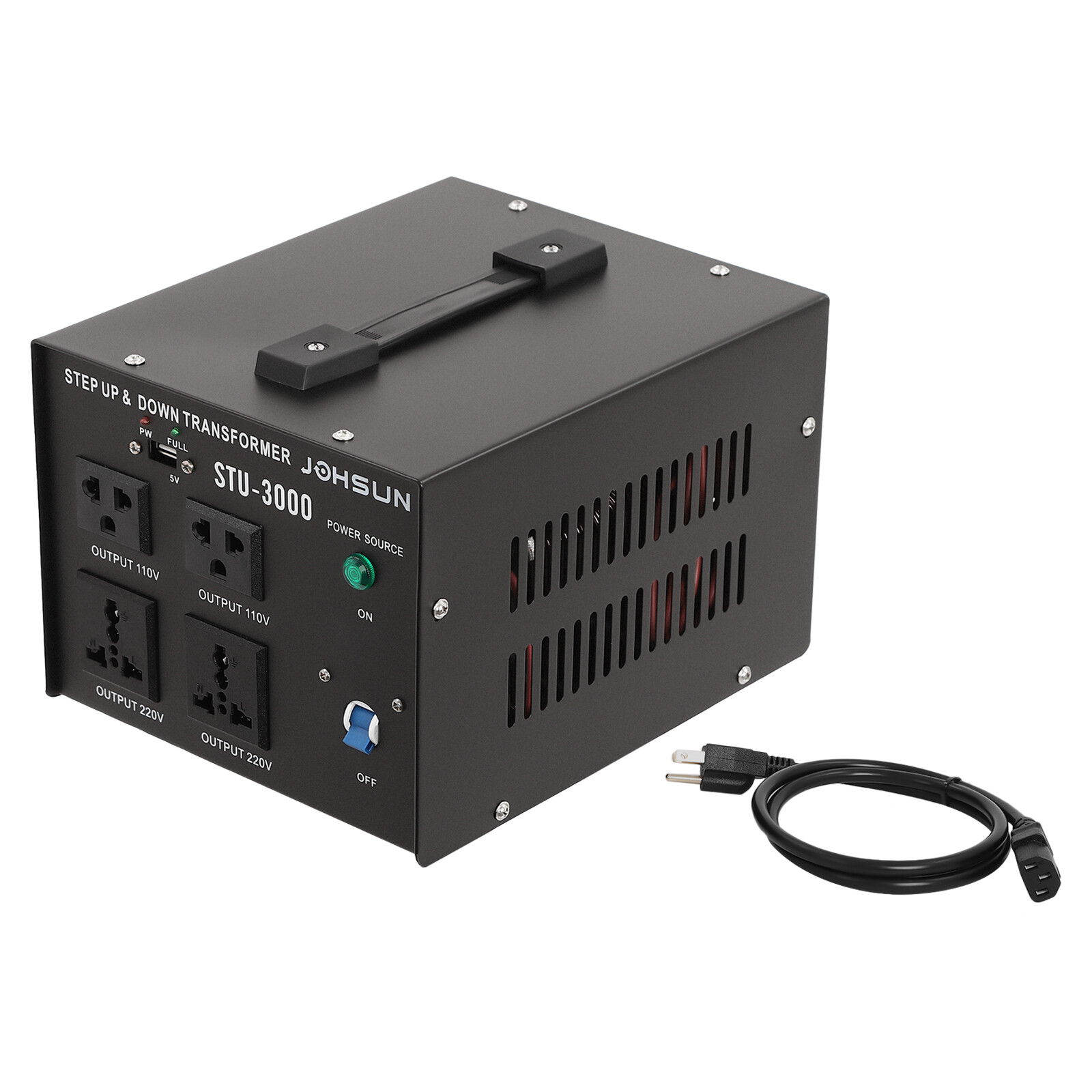 3000W Step Up/Down Voltage Converter Transformer 220V to 110V, 110V to 220V +USB