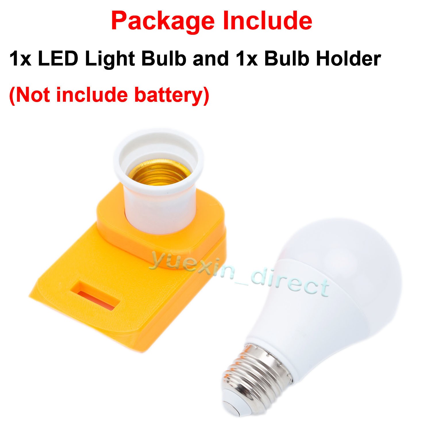 For Dewalt 20v Battery Powered LED Light Bulbs Emergency Backup Rechargeable