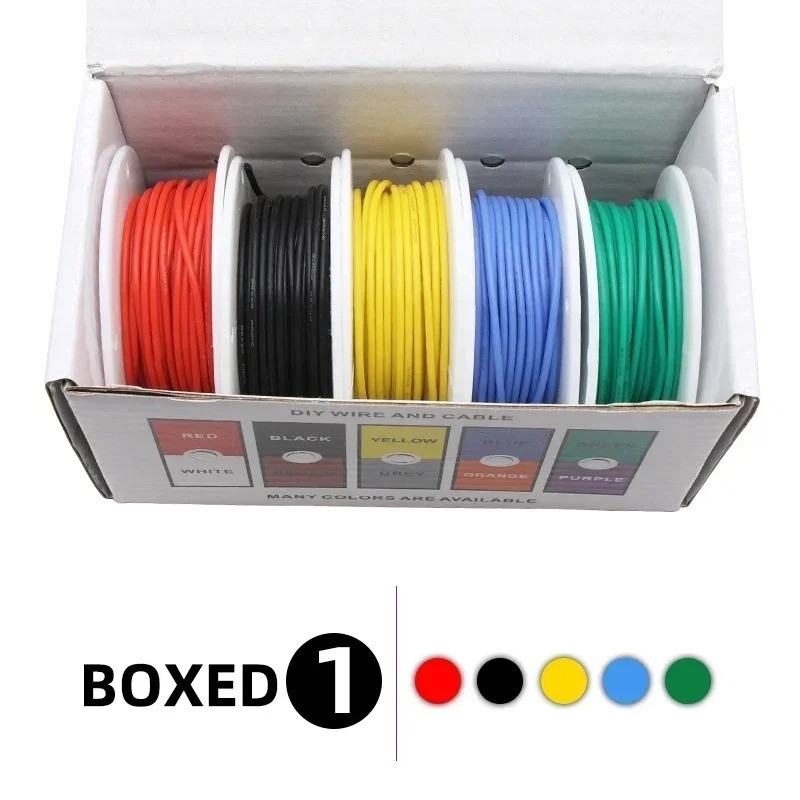 （5 Colors Mix Kit）Heat Resistant Flexible Silicone Wire 30/28/26/24/22/20/18/16A