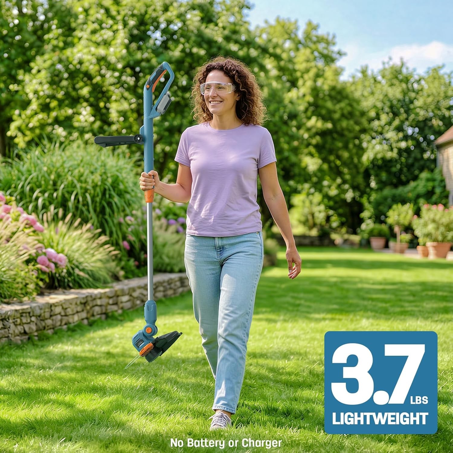 12″ Cordless 2-in-1 String Trimmer Compatible with Makita 18V Battery(Tool Only)