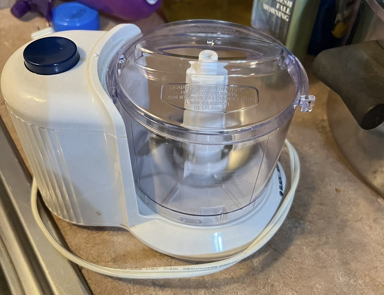 BLACK+DECKER Mini Food Processor White Dishwasher-Safe Parts