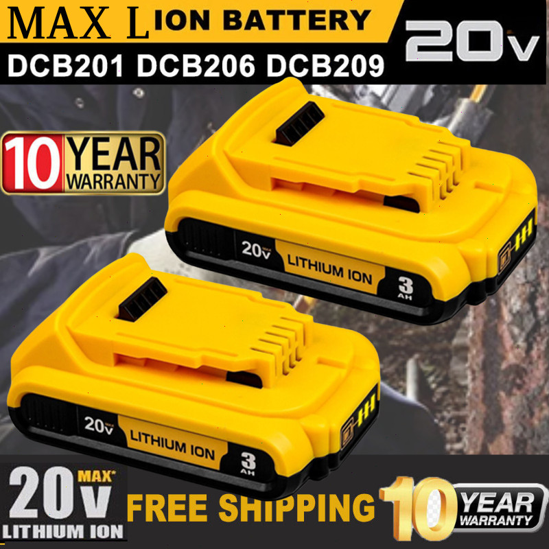 20V FOR DEWALT 20 Volt MAX Lithium-Ion Battery / Charger DCB203 DCB201-1 DCB204