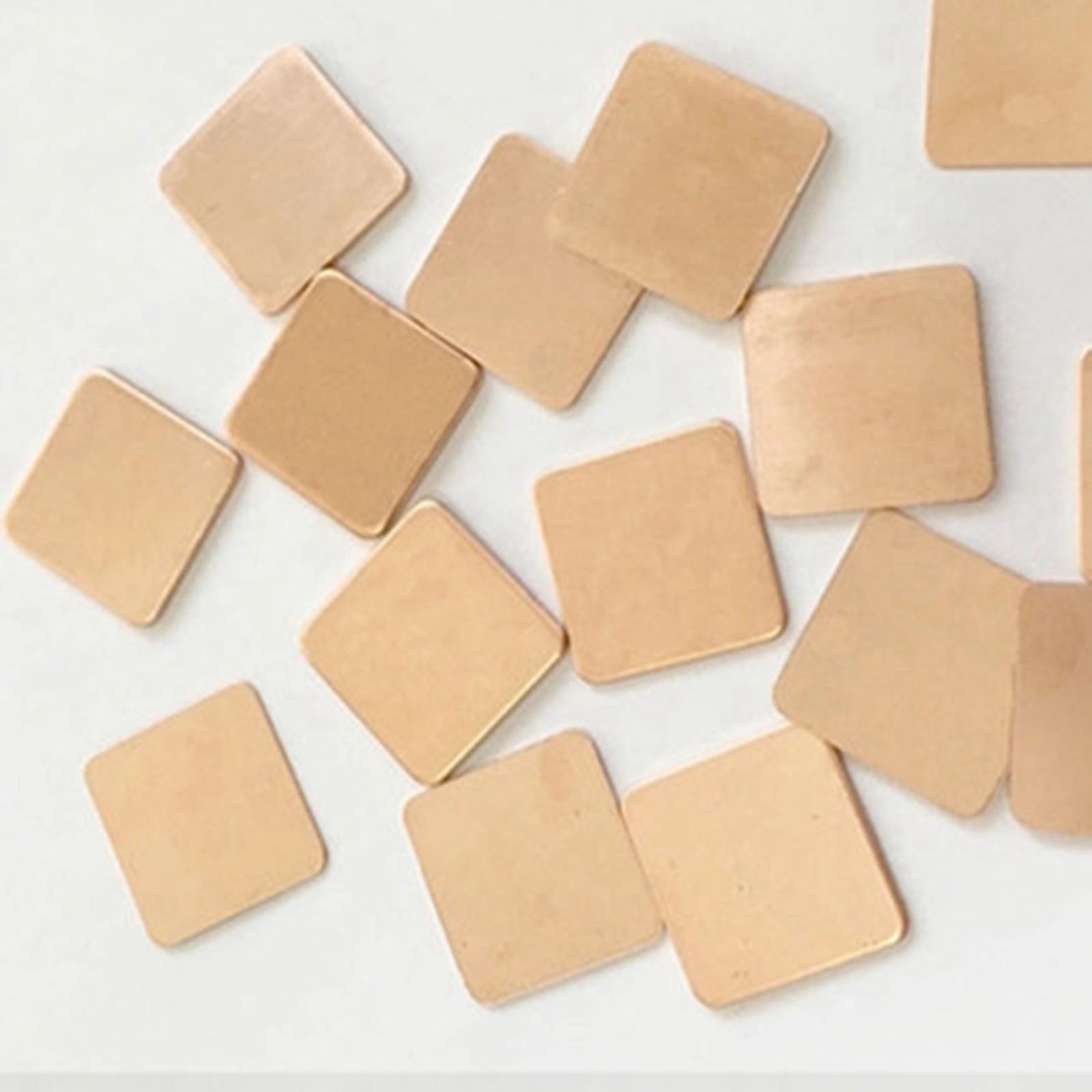 10PCS 0.1-3mm Thickness 15x15mm Copper Heatsink Laptop CPU Thermal Cooling Shim