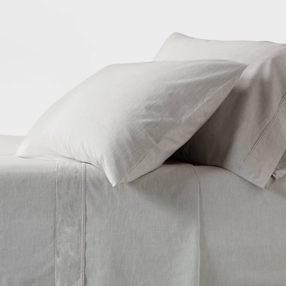 Threshold 250 Thread Count Organic Cotton Percale 4-Piece Sheet Set