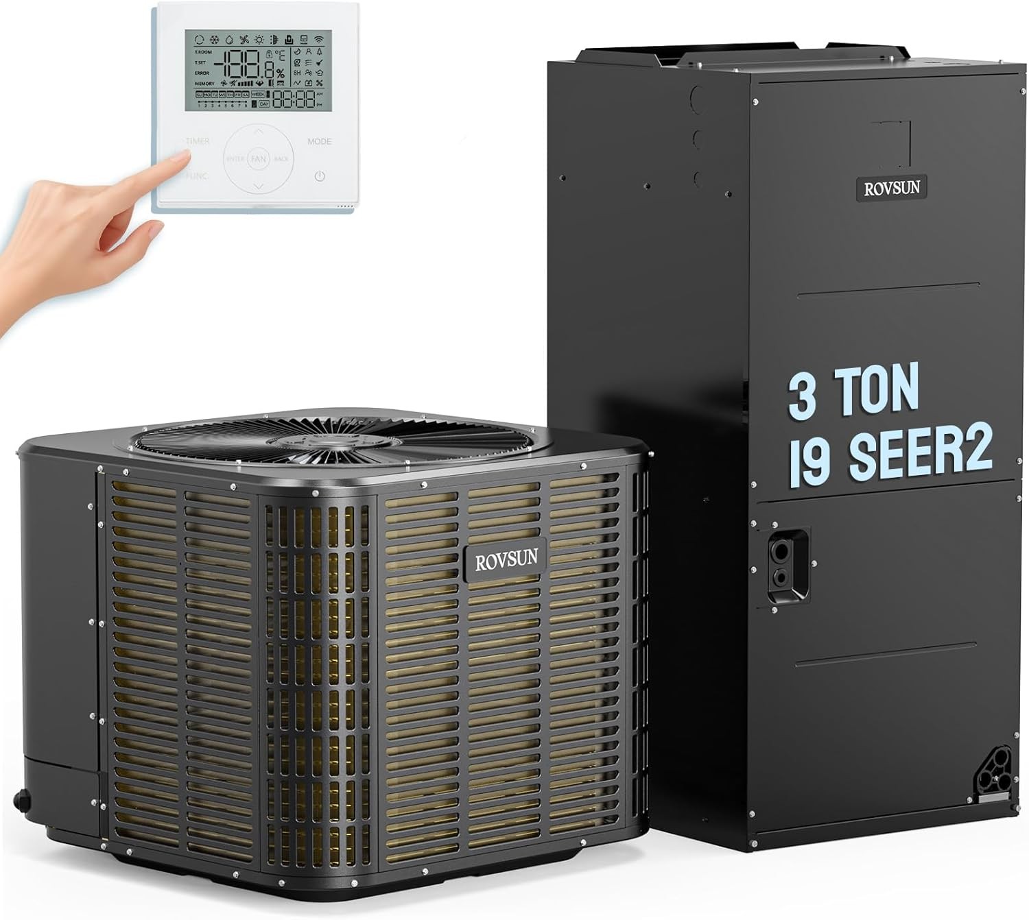 3 Ton Ducted Central Air Conditioner Heat Pump System, 34000 BTU Inverter Split