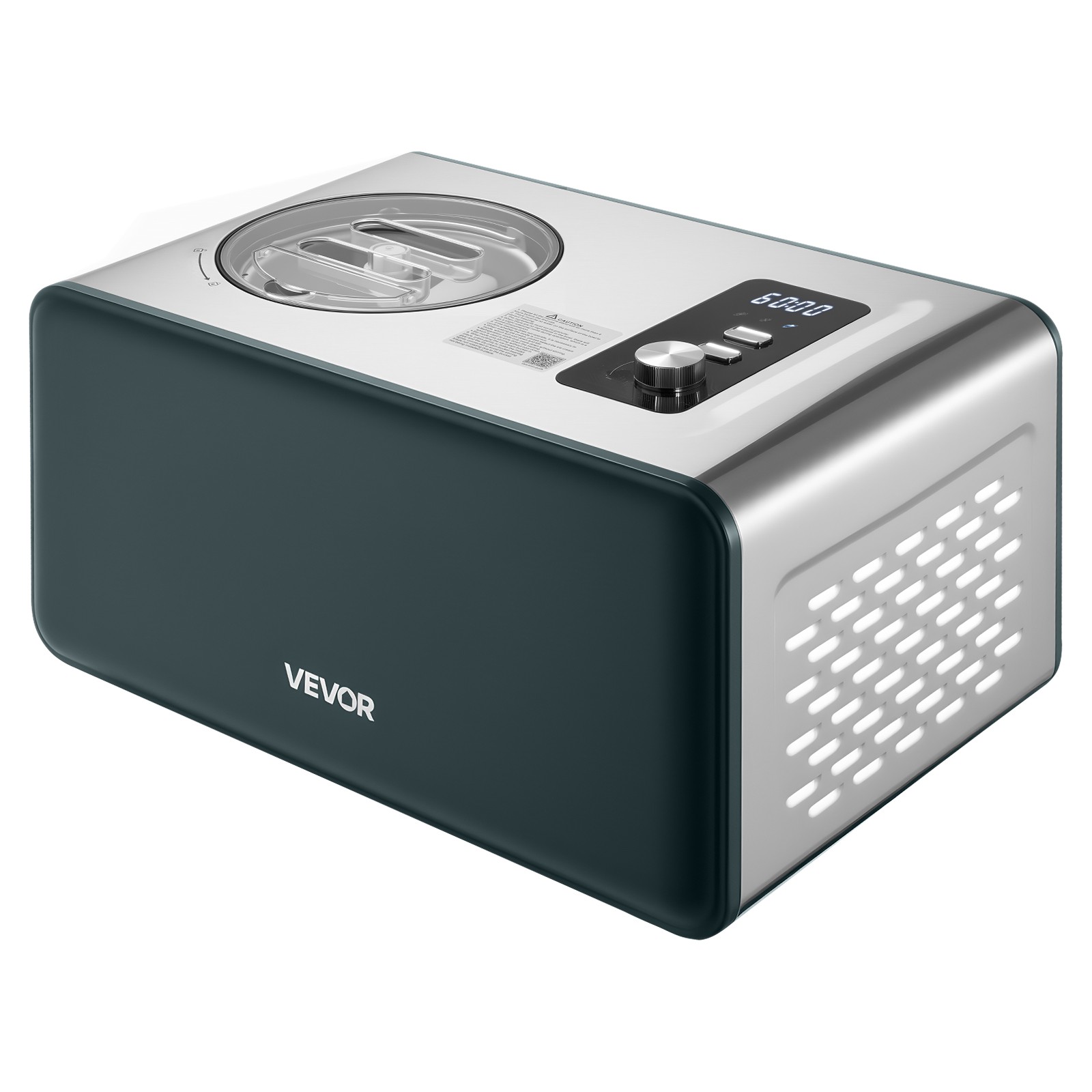 VEVOR 1.5 QT Automatic Ice Cream Maker with Built-in Compressor No Pre-freezing